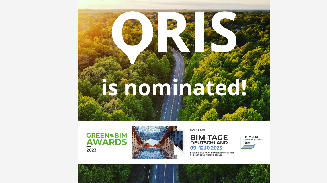 ORIS shortlisted for Green BIM Award